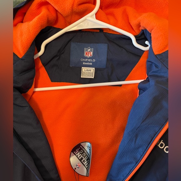 Denver Broncos Vintage 2010 Winter Fleece Lined Coat - Size L - NEW w/tags - Picture 3 of 9